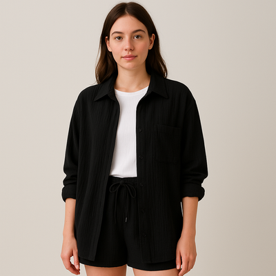 2-teiligesLounge-SetausCrinkle-Black