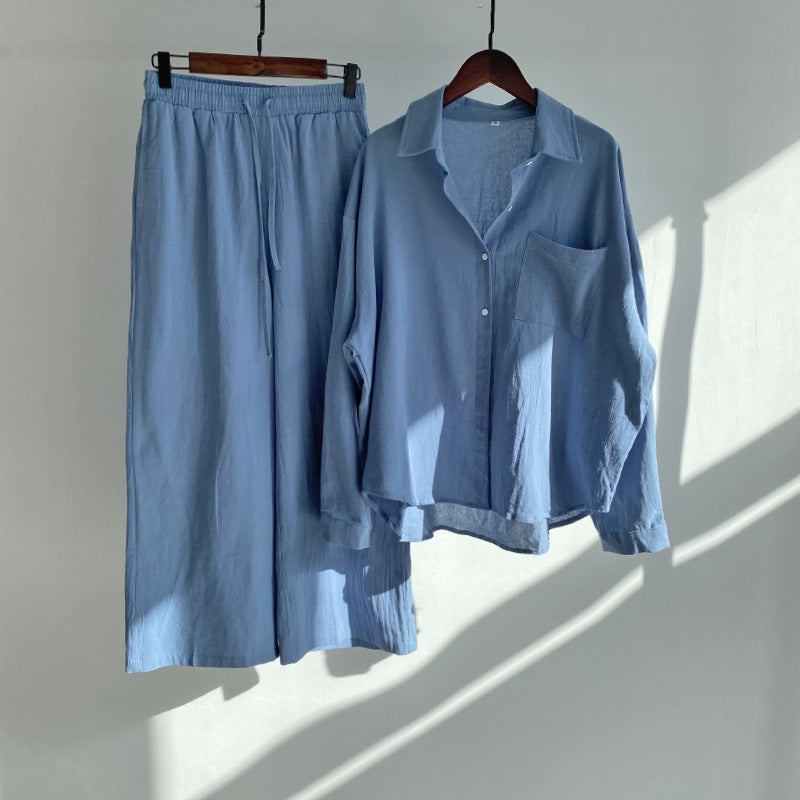 Ingrid™ | Zweiteiliges Leinen-Set | T-Shirt & Weite Hose