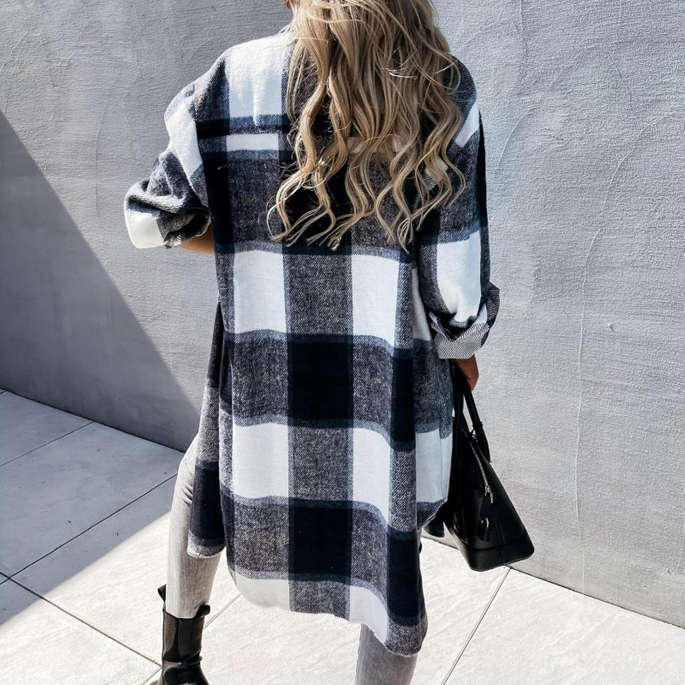 LUNA - Elegante Karomuster-Strickjacke für Damen