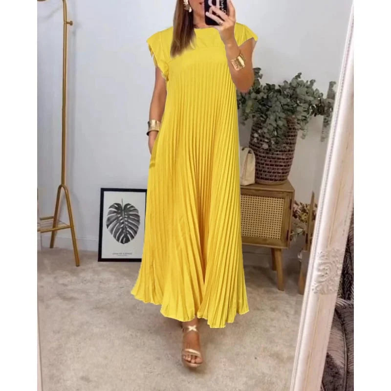 Edith™ | Faltenmaxikleid