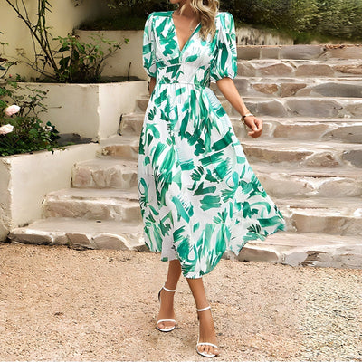 Maddalena™ | Elegantes V-Ausschnitt Kleid
